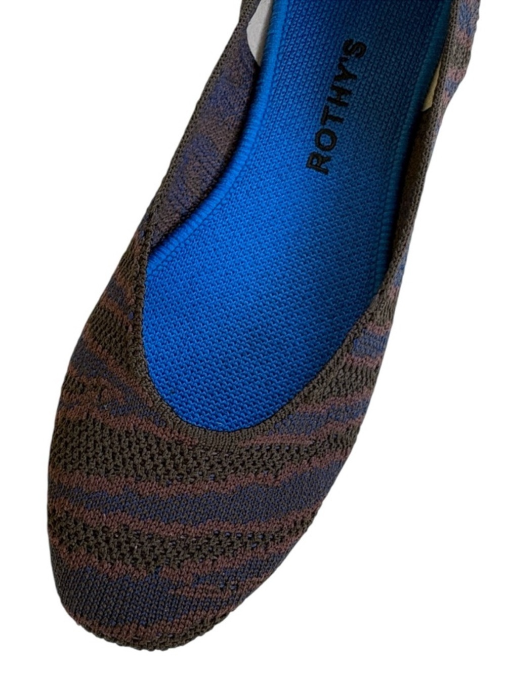 Rothy’s The Flat Round Toe Sapphire Zebra Print Shoes Women’s Size 8 EUC - Picture 3 of 10